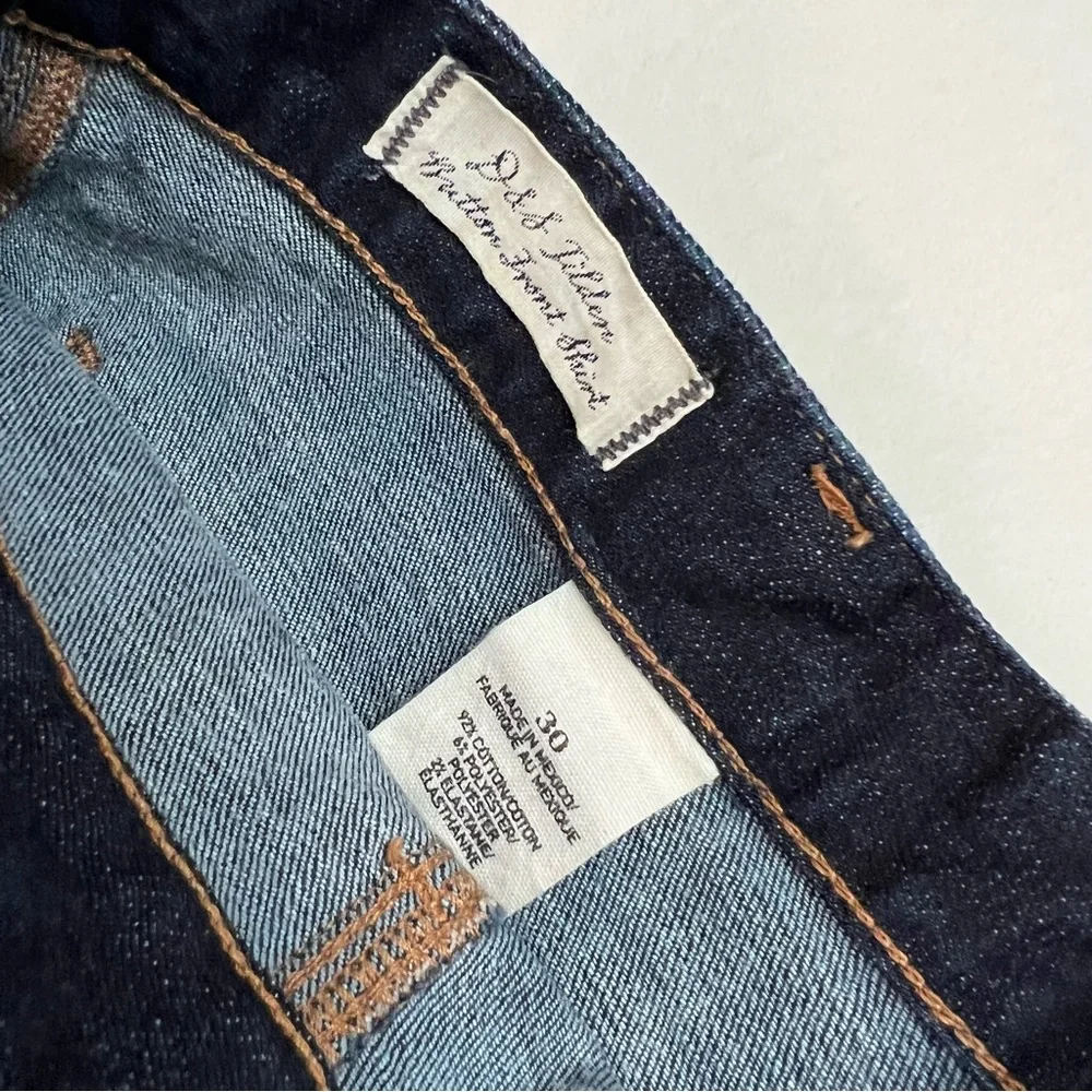 Ralph Lauren Denim Supply Tilden Button Front Denim Mini Jean Skirt Dark Wash 30